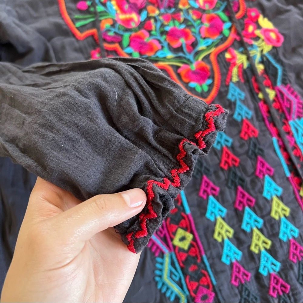 Johnny Was Multicolor Embroidered Tunic - Picture 5 of 12